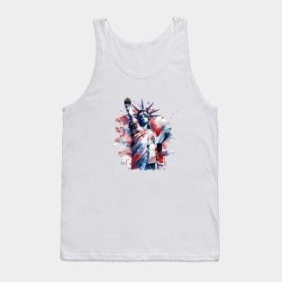 Lady liberty hand coloring Tank Top